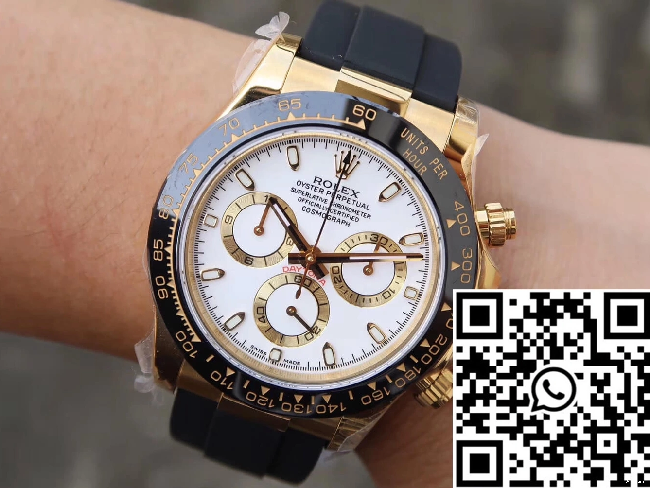 JH Daytona White Dial Rolex M116518ln-0041 Cosmograph Factory 1114